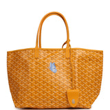 Goyard Goyardine Yellow Hand Painted "Butterfly" Saint Louis PM Tote Palladium Hardware - Thumbnail View 1