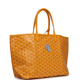 Goyard Goyardine Yellow Hand Painted "Butterfly" Saint Louis PM Tote Palladium Hardware - Thumbnail View 2