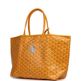 Goyard Goyardine Yellow Hand Painted "Butterfly" Saint Louis PM Tote Palladium Hardware - Thumbnail View 5