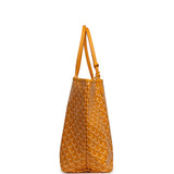 Goyard Goyardine Yellow Hand Painted "Butterfly" Saint Louis PM Tote Palladium Hardware - Thumbnail View 3