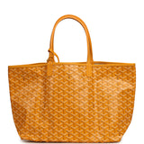 Goyard Goyardine Yellow Hand Painted "Butterfly" Saint Louis PM Tote Palladium Hardware - Thumbnail View 4