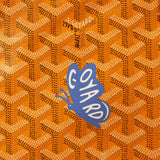 Goyard Goyardine Yellow Hand Painted "Butterfly" Saint Louis PM Tote Palladium Hardware - Thumbnail View 9