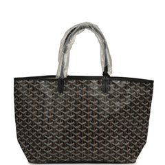 Goyard Goyardine Black Saint Louis PM Tote Bag Palladium Hardware