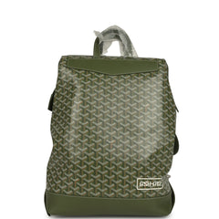 Goyard Goyardine Cisalpin Backpack Khaki Palladium Hardware