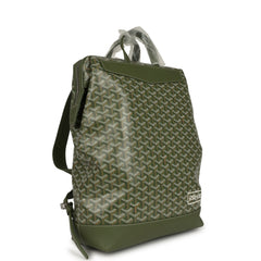 Goyard Goyardine Cisalpin Backpack Khaki Palladium Hardware