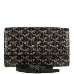 Goyard Goyardine Canvas Black Varenne Continental Wallet Bag Palladium Hardware