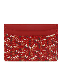 Goyard Goyardine Canvas Red Saint-Sulpice Card Wallet