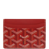 Goyard Goyardine Canvas Red Saint-Sulpice Card Wallet - Thumbnail View 1