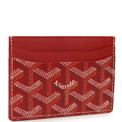 Goyard Goyardine Canvas Red Saint-Sulpice Card Wallet