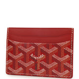 Goyard Goyardine Canvas Red Saint-Sulpice Card Wallet - Thumbnail View 4