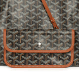 Goyard Goyardine Black and Brown Saint Louis GM Tote Bag Palladium Hardware - Thumbnail View 7