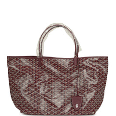 Goyard Goyardine Burgundy Saint Louis GM Tote Bag Palladium Hardware