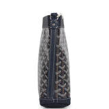 Goyard Goyardine Canvas Navy Blue Conti Pouch Palladium Hardware - Thumbnail View 3