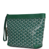 Goyard Goyardine Canvas Green Conti Pouch Palladium Hardware - Thumbnail View 6