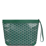 Goyard Goyardine Canvas Green Conti Pouch Palladium Hardware - Thumbnail View 4