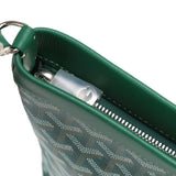 Goyard Goyardine Canvas Green Conti Pouch Palladium Hardware - Thumbnail View 7
