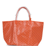 Goyard Goyardine Orange Saint Louis GM Tote Bag Palladium Hardware - Thumbnail View 4