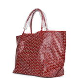 Goyard Goyardine Red Saint Louis GM Tote Palladium Hardware - Thumbnail View 5