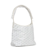 Goyard Goyardine White Boheme Mini Hobo Bag Palladium Hardware - Thumbnail View 2