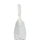 Goyard Goyardine White Boheme Mini Hobo Bag Palladium Hardware - Thumbnail View 3