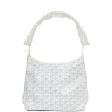 Goyard Goyardine White Boheme Mini Hobo Bag Palladium Hardware - Thumbnail View 4