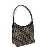 Goyard Goyardine Black Boheme Mini Hobo Bag Palladium Hardware - Thumbnail View 2