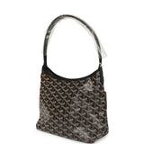Goyard Goyardine Black Boheme Mini Hobo Bag Palladium Hardware - Thumbnail View 5
