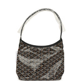Goyard Goyardine Black Boheme Mini Hobo Bag Palladium Hardware - Thumbnail View 4