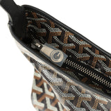 Goyard Goyardine Black Boheme Mini Hobo Bag Palladium Hardware - Thumbnail View 8