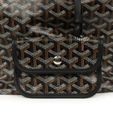 Goyard Goyardine Black Boheme Mini Hobo Bag Palladium Hardware - Thumbnail View 7