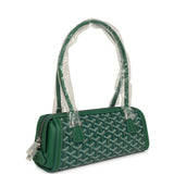 Goyard Goyardine Canvas Bonbonnière Bag Green Chevroches Calfskin Palladium Hardware - Thumbnail View 2