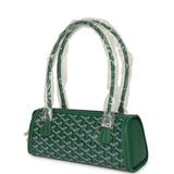Goyard Goyardine Canvas Bonbonnière Bag Green Chevroches Calfskin Palladium Hardware - Thumbnail View 6