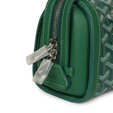 Goyard Goyardine Canvas Bonbonnière Bag Green Chevroches Calfskin Palladium Hardware - Thumbnail View 9