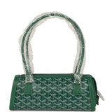 Goyard Goyardine Canvas Bonbonnière Bag Green Chevroches Calfskin Palladium Hardware - Thumbnail View 4