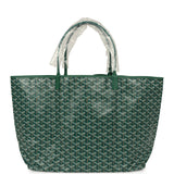 Goyard Goyardine Green Saint Louis GM Tote Bag Palladium Hardware - Thumbnail View 4