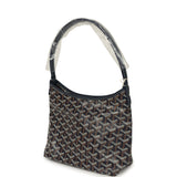 Goyard Goyardine Navy Boheme Mini Hobo Bag Palladium Hardware - Thumbnail View 4