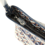 Goyard Goyardine Navy Boheme Mini Hobo Bag Palladium Hardware - Thumbnail View 6