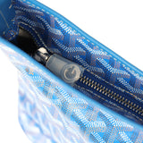 Goyard Goyardine Sky Blue Boheme Mini Hobo Bag Palladium Hardware - Thumbnail View 7