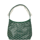 Goyard Goyardine Green Boheme Mini Hobo Bag Palladium Hardware - Thumbnail View 1