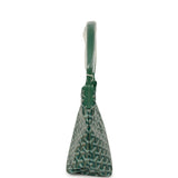 Goyard Goyardine Green Boheme Mini Hobo Bag Palladium Hardware - Thumbnail View 3