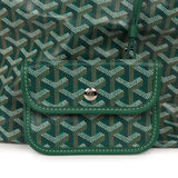 Goyard Goyardine Green Boheme Mini Hobo Bag Palladium Hardware - Thumbnail View 8