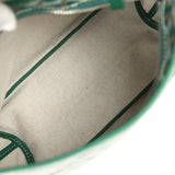 Goyard Goyardine Green Boheme Mini Hobo Bag Palladium Hardware - Thumbnail View 9
