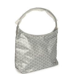 Goyard Goyardine Silver Metallic Boheme Hobo Palladium Hardware
