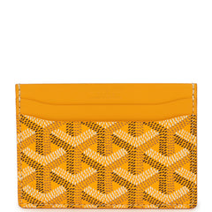 Goyard Goyardine Canvas Yellow Saint-Sulpice Card Wallet