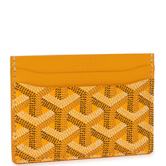 Goyard Goyardine Canvas Yellow Saint-Sulpice Card Wallet