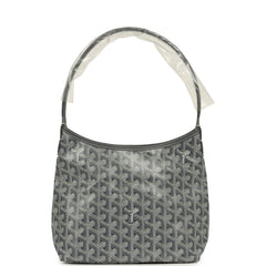 Goyard Goyardine Grey Boheme Hobo Mini Palladium Hardware