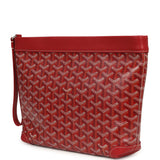 Goyard Goyardine Canvas Red Conti Pouch Palladium Hardware - Thumbnail View 7