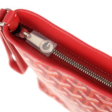Goyard Goyardine Canvas Red Conti Pouch Palladium Hardware - Thumbnail View 8