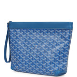 Goyard Goyardine Canvas Sky Blue Conti Pouch Palladium Hardware - Thumbnail View 6