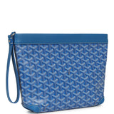 Goyard Goyardine Canvas Sky Blue Conti Pouch Palladium Hardware - Thumbnail View 2